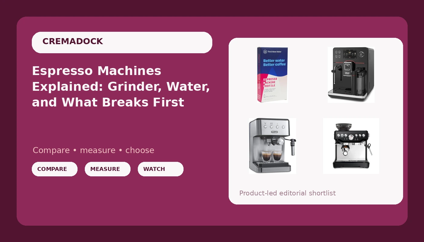 Espresso Machines Explained: Grinder, Water, and What Breaks First